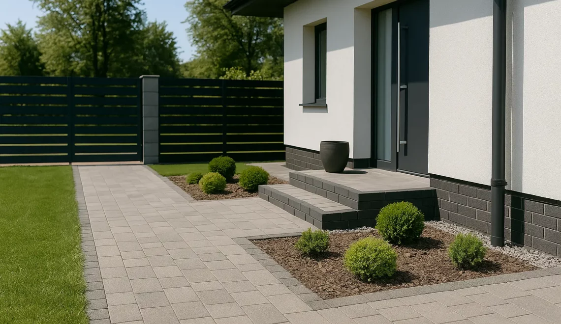 Pavimentazioni esterne, recinzioni e giardini realizzati per migliorare spazi esterni