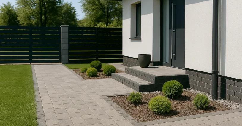 Pavimentazioni esterne, recinzioni e giardini realizzati per migliorare spazi esterni