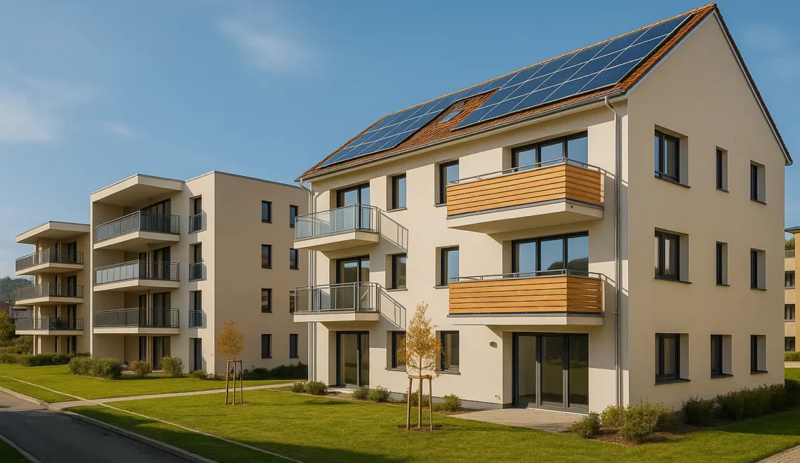 Edifici residenziali moderni con pannelli solari - riqualificazione energetica in Abruzzo