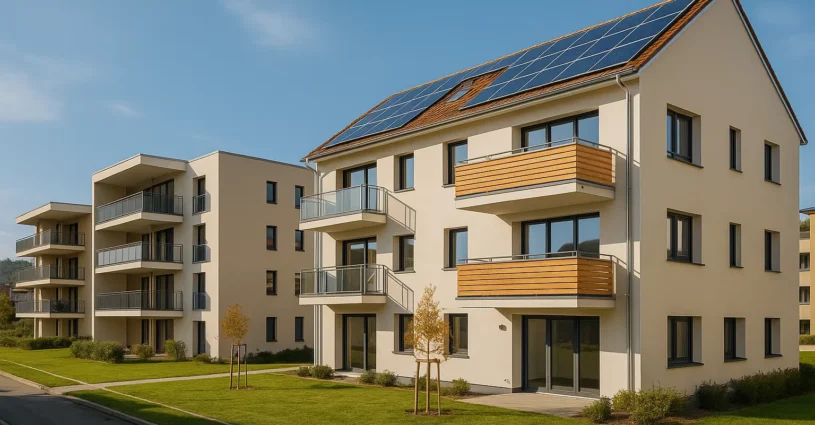Edifici residenziali moderni con pannelli solari - riqualificazione energetica in Abruzzo